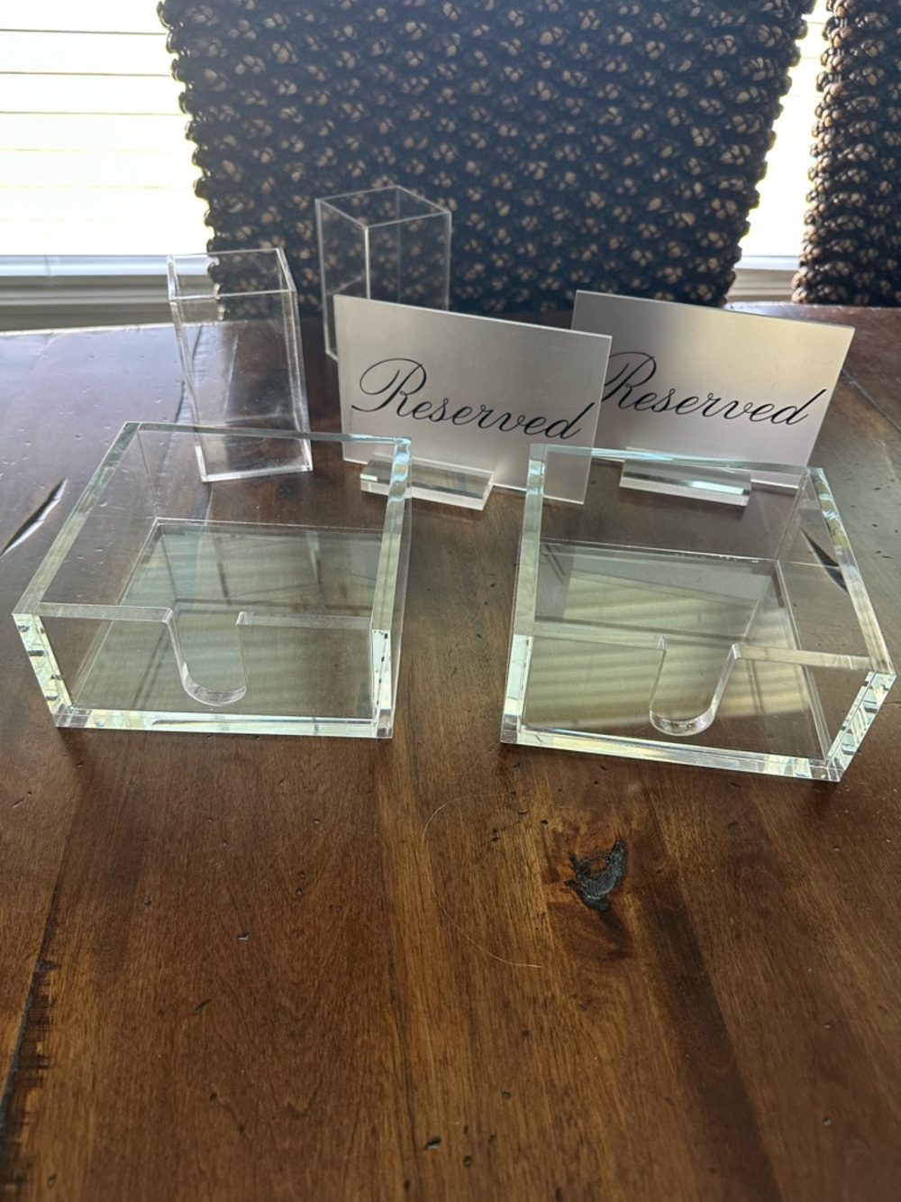 Wedding Napkin Holders, Pen Holders & Reserved Seating Placeholder Signs
